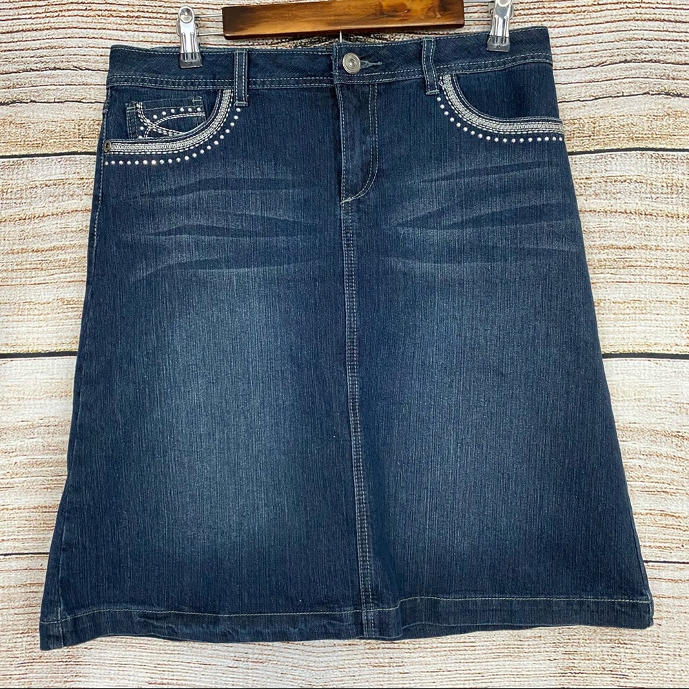 Baccini Jean Skirt with embellishments